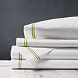 Enzo Satin Stitch Sheet Set in Lime