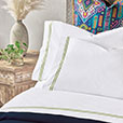 Enzo Satin Stitch Sheet Set in Lime