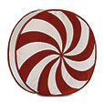 Tenenbaum Swirl Tambourine Decorative Pillow in Rust