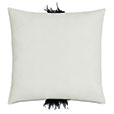 Raven Feathery Border Decorative Pillow