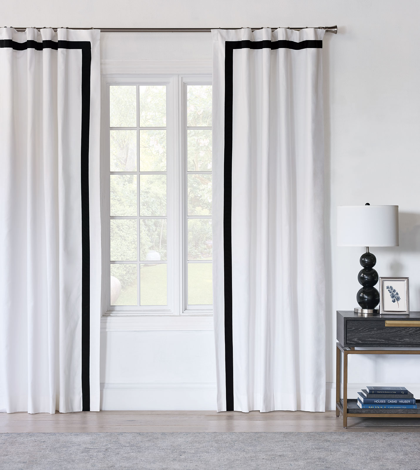 Baldwin White Curtain Panel | Eastern Accents